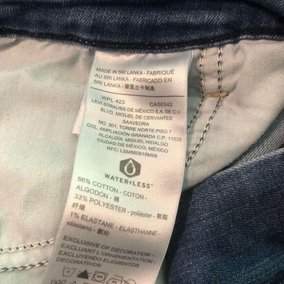 levi strauss mid rise slim w38 l30 medium wash straight leg plus size - Picture 4 of 10